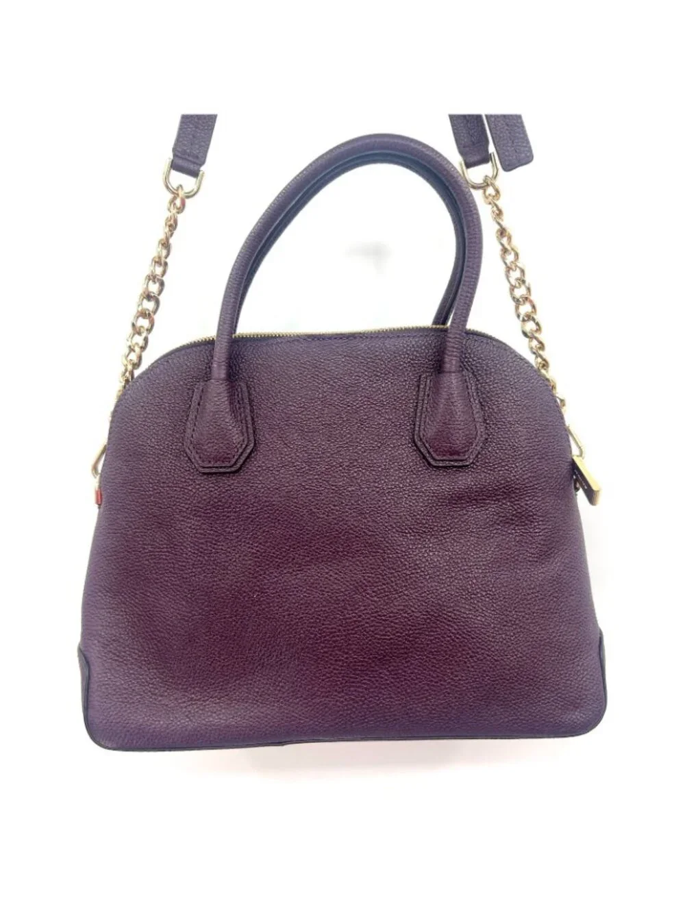 Michael Kors Mercer Large Dome Satchel in Eggplant w/Charm
